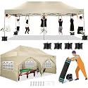 COBIZI 10x20 Heavy Duty Pop up Canopy Tent with Sidewalls Commercial Canopy