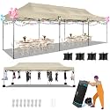 COBIZI 10x20 Heavy Duty Pop up Canopy Tent with Sidewalls Commercial Canopy