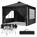 COBIZI 10x20FT Pop up Canopy with 4 Removable Sidewalls, Outdoor Canopy Tent for Party Wedding Event, Portable with Roller Bag
