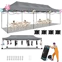 COBIZI 10x30 Heavy Duty Pop up Canopy Tent with Sidewalls Commercial Canopy