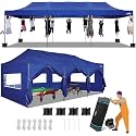 COBIZI 10x30 Heavy Duty Pop up Canopy Tent with Sidewalls Commercial Canopy