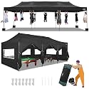 COBIZI 10x30 Heavy Duty Pop up Canopy Tent with Sidewalls Commercial Canopy
