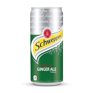 coca-cola schweppes ginger ale can 300 ml pack of 24