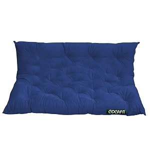 nextgo tufted 3 seater floor sofa garden balcony outdoor patio shoe bench sitting low back cushion navy blue size l 150 x w 98 x h 10 cm