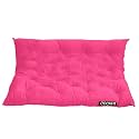 NEXTGO Tufted 3 Seater Floor Sofa Garden Balcony Outdoor Patio Shoe Bench Sitting Low Back Cushion (Sparkle Pink, Size L 150 X W 98 X H 10 CM)