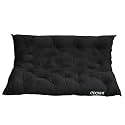 coca industries NEXTGO Tufted 3 Seater Floor Sofa Garden Balcony Outdoor Patio Shoe Bench Sitting Low Back Cushion (Jet Black, Size L 150 X W 98 X H 10 CM)