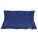 NEXTGO Tufted 3 Seater Floor Sofa Garden Balcony Outdoor Patio Shoe Bench Sitting Low Back Cushion (Navy Blue, Size L 150 X W 98 X H 10 CM)