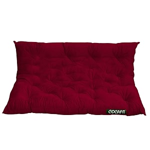 coca industries nextgo tufted 3 seater floor sofa garden balcony outdoor patio shoe bench sitting low back cushion indian maroon size l 150 x w 98 x h 10 cm