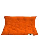NEXTGO Tufted 3 Seater Floor Sofa Garden Balcony Outdoor Patio Shoe Bench Sitting Low Back Cushion (Bhagava Orange, Size L 150 X W 98 X H 10 CM)