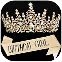 COCIDE BIRTHDAY GIRL Sash for Women Happy Birthday Sashes and Crowns for Girls Crystal Tiaras for Princess Gold Party Decoration for Gift Headband Supplies Accessories Favors