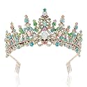 COCIDE Bronze Tiaras for Women Princess Crowns for Women Tiaras and Crown for Girls Baroque Crystal Queen Crown Rhinestone for Girl Bride Wedding Hair Accessories for Bridal Birthday Party