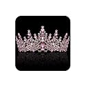 COCIDE Pink Crowns for Women Pink Tiaras for Women Princess Tiaras for Girls Costume Halloween Hair Accessories Royal Crystal Headbands Cosplay Birthday Pageant Bride Headpieces