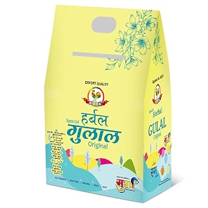 cock brand natural herbal holi gulal color - multicolor  special herbal gulal gift pack  skin safe holi colours organic powder - enjoy eco-friendly  non toxic - easy to remove pack of 5 70g each