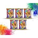 COCK BRAND Party Shimmer Gulal (Multicolour) (Pack of 5) | 100% Natural and Herbal Gulal | Colour Powder with Natural Glitters | Shining gulal for More Fun Holi Celebration