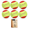 Cockatoo Rubber Cricket Tennis Ball, Construction of Tennis Ball for Cricket for Optimal Performance,Suitable for All Skill Levels. (90 Gr Per Ball-Pack of 6-Yellow Orange)