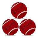 Cockatoo Rubber Cricket Tennis Ball, Construction of Tennis Ball for Cricket for Optimal Performance,Suitable for All Skill Levels. (90 Gr Per Ball-Pack of 3-Red)