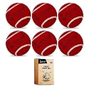 Cockatoo Rubber Cricket Tennis Ball, Construction of Tennis Ball for Cricket for Optimal Performance,Suitable for All Skill Levels. (90 Gr Per Ball-Pack of 6-Red)