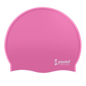 cockatoo sc01 rubber swimming cap for adults swimming cap for men amp women pink