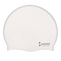 Cockatoo SC01 Rubber Swimming Cap for Adults, Swimming Cap for Men &amp; Women, White