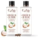 COCO CRUSH Ayurvedic Coconut Oil Pulling Blend with Virgin Coconut Oil, Peppermint Oil, &amp; Clove Oil | Cold-pressed &amp; Virgin | Oral Care for Fresh Breath &amp; Healthy Gums, Teeth (400ML (2 * 200ML))