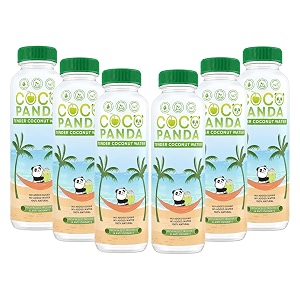 coco panda 100 natural tender coconut water - pack of 6 each 200 ml  no added sugar or artificial flavor  extracted from real green young tender coconuts  instant hydration energy booster