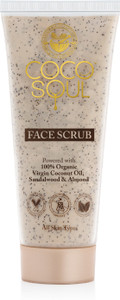coco soul face scrub with coconut sandalwood  ayurveda for gentle exfoliation scrub