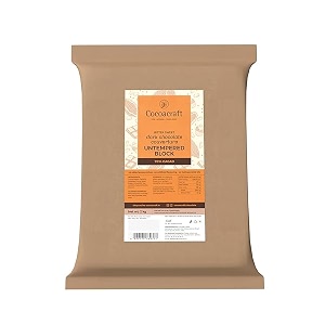 cocoacraft 70 bittersweet dark chocolate couverture un-tempered slab 2kg chocolate bar  100 natural  handmade artisanal couverture chocolate from kerala  used for baking and decoration