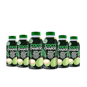 cococharge organic tender coconut water refreshing amp hydrating drink 200ml pack of 6