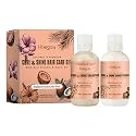 Coconut & Hibiscus Curl & Shine Hair Care Set, Shampoo & Conditioner with Silk Protein & Neem Oil, Sulfate Free, 100g Each