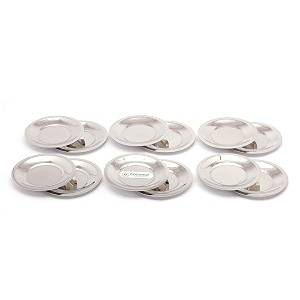 coconut glass lid set of 12  stainless steel ciba lids  small cup amp mug covers  tea cup lids  round steel coasters  kitchen lid set 93 cm