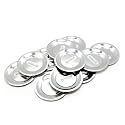 Coconut Glass Lid Set of 12 | Stainless Steel Ciba Lids | Small Cup &amp; Mug Covers | Tea Cup Lids | Round Steel Coasters | Kitchen Lid Set 10 cm