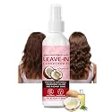 Coconut Oil Leave-In Conditioner Spray, Nourishing Hair Leave In Conditioner Mist for Dry,Damaged & Frizzy Hair, Lightweight, Luminous Shine,Instantly Detangle,Soften & Smooth Textured for Women3.53oz