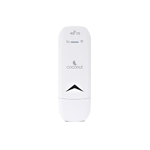 coconut konnect 4g dongle dual band - all sim support 245ghz 4g data card upto 150mbps rich design 1 year warranty - white