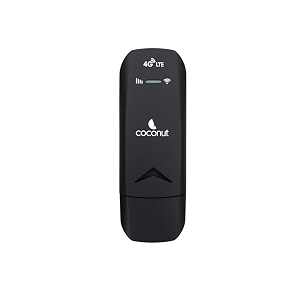 coconut konnect 4g dongle dual band - all sim support 245ghz 4g data card upto 150mbps rich design 1 year warranty - black