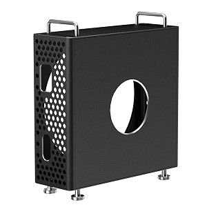 mac mini m4  m4 pro aluminum chassis stand optimized heat dissipation protective dustproof bracket storage stand black