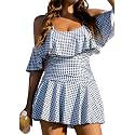 COCOPEAR Women39s One Piece Flounce Swimsuit Off