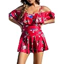 COCOPEAR Women39s One Piece Flounce Swimsuit Off
