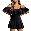 COCOPEAR Women39s One Piece Flounce Swimsuit Off