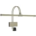 Cocoweb 22" LED Grand Piano Light in Antique Brass with Dimmer Clip