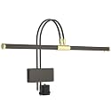 Cocoweb 22" LED Grand Piano Light in Mahogany Bronze with Brass Accents with Dimmer Clip