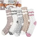 CoCozy Fuzzy Socks with Grips for Women, Cozy Fluffy Socks Gifts