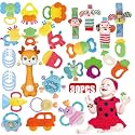Cocurb 30 PCs High Contrast Baby Toy Gift Set for Infants Rattles