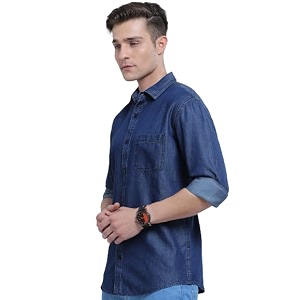 Codaisy Mens Blue Single Pocket Casual Full