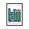 wood Aston Martin Wall Poster Frames|8x12 inch (A4 Size)|Hanging Wall Artwork Frames For Home Bedroom, Living Room and Walls Aesthetics|Framed Artworks, Rectangular, Multicolor