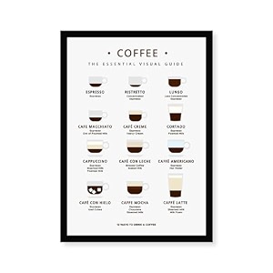 wood coffee wall poster rectangular frames  8x12 inch a4 size  hanging wall artwork frames for home