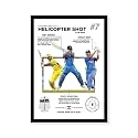 Wood Dhoni Wall Poster Frames|8X12 Inch (A4 Size)|Hanging Wall Artwork Frames For Home Bedroom,Living Room And Walls Aesthetics|Rectangular