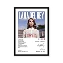 Lana Del Rey Wood-Born To Diie Wall Rectangular Poster Frames|8X12 Inch(A4 Size)|Hanging Wall Artwork Frames For Home Bedroom,Living Room And Walls Aesthetics|Framed Artworks,White