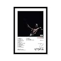 Wood Travis Scott - Utopia Wall Poster Frames | 8X12 Inch (A4 Size) | Hanging Wall Artwork Frames For Home Bedroom, Living Room And Walls Aesthetics