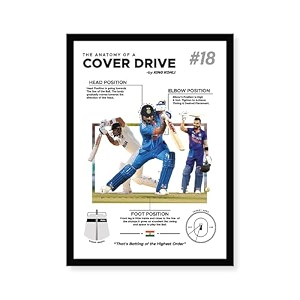wood virat kohli wall art8x12 inch a4 framed posterhanging walldecor for homebedroom amp living roomcricket artwork for fansrectangular