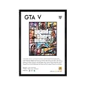 GTA V Inspired Wall Poster Frames | 8x12 Inch (A4) Wooden Framed Artwork | Gaming Wall Art for Bedroom, Living Room &amp; Home Décor | Ready-to-Hang Wooden Frames
